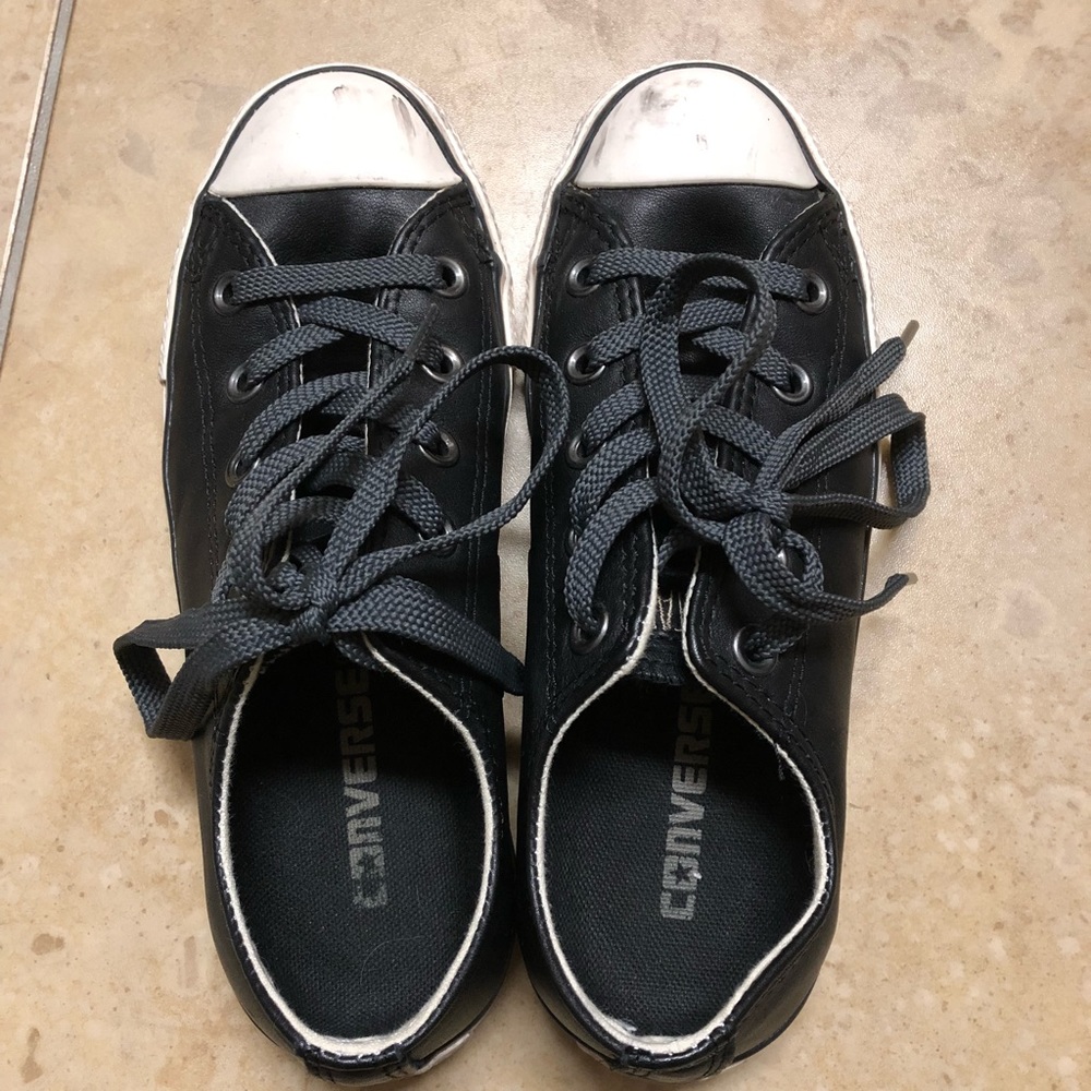 Black Leather Converse